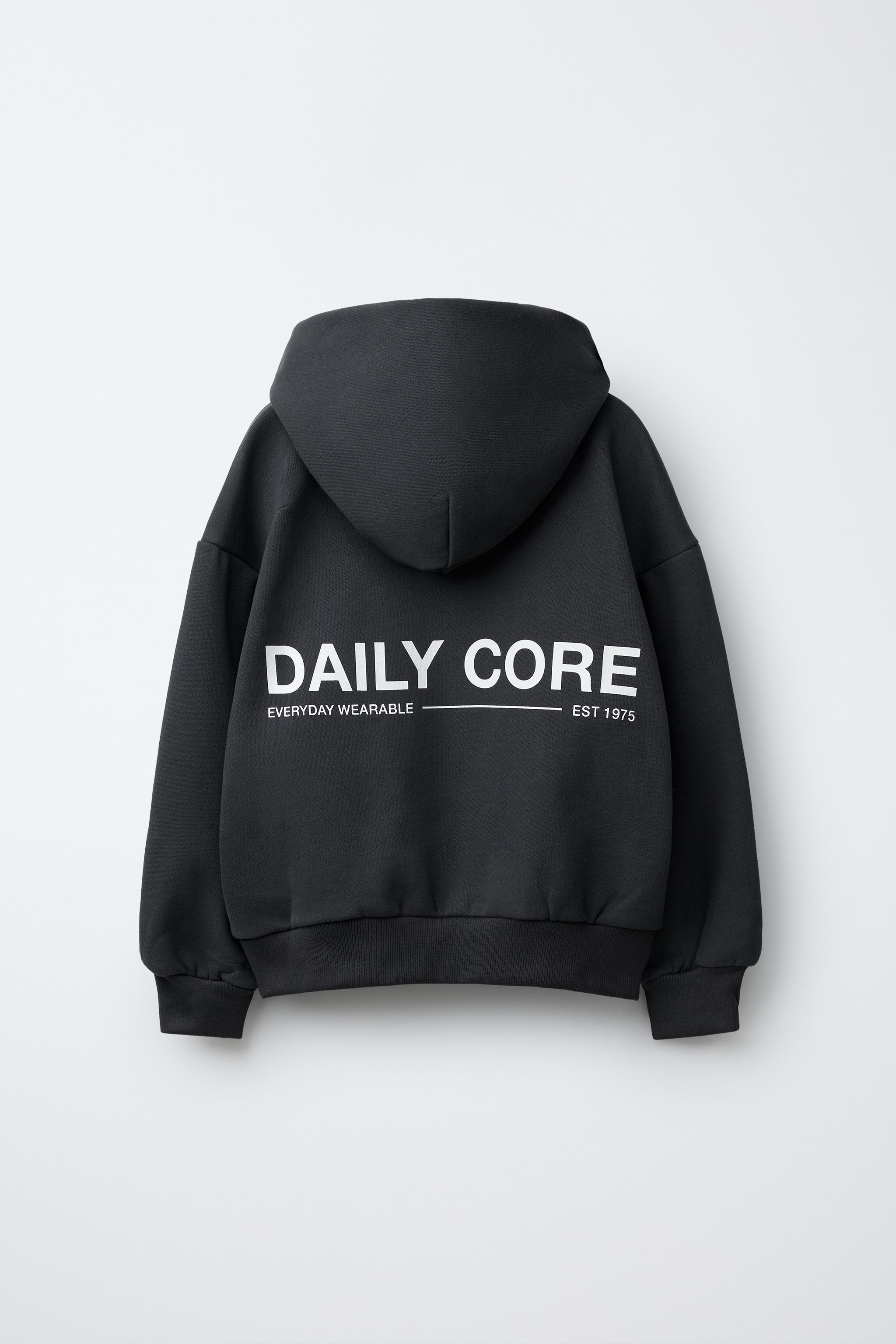TEXT PRINT HOODIE